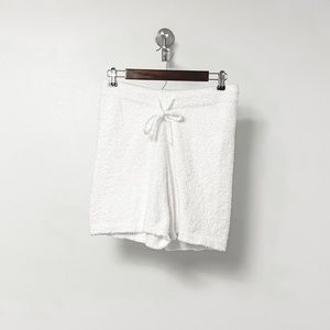 Boutique Priv Fall Winter Casual‎ Fuzzy Fur Sweater Drawstring Lounge Shorts